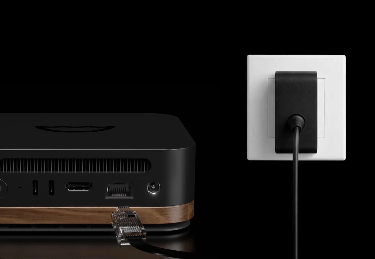 Connecting power and ethernet detail