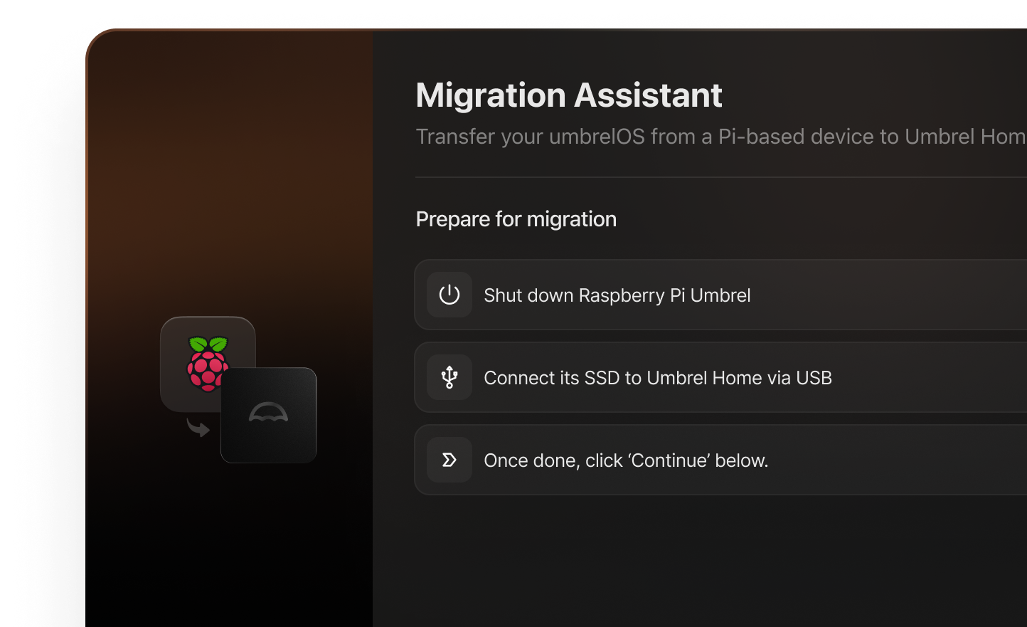 Migration UI