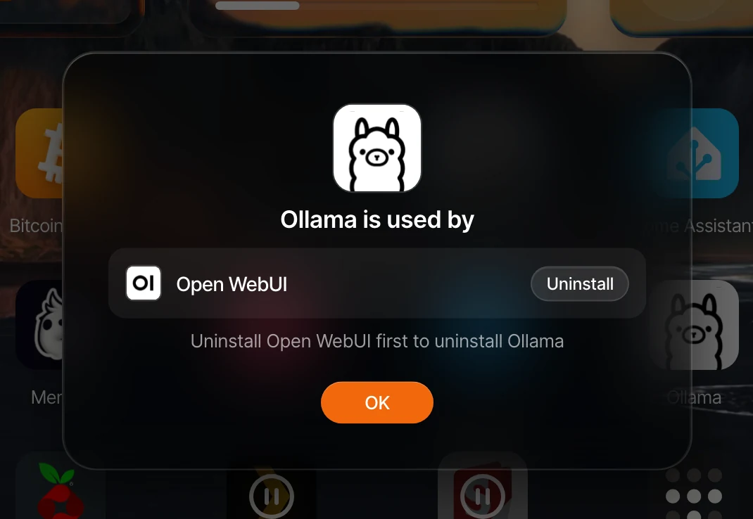 Dependency warning detail