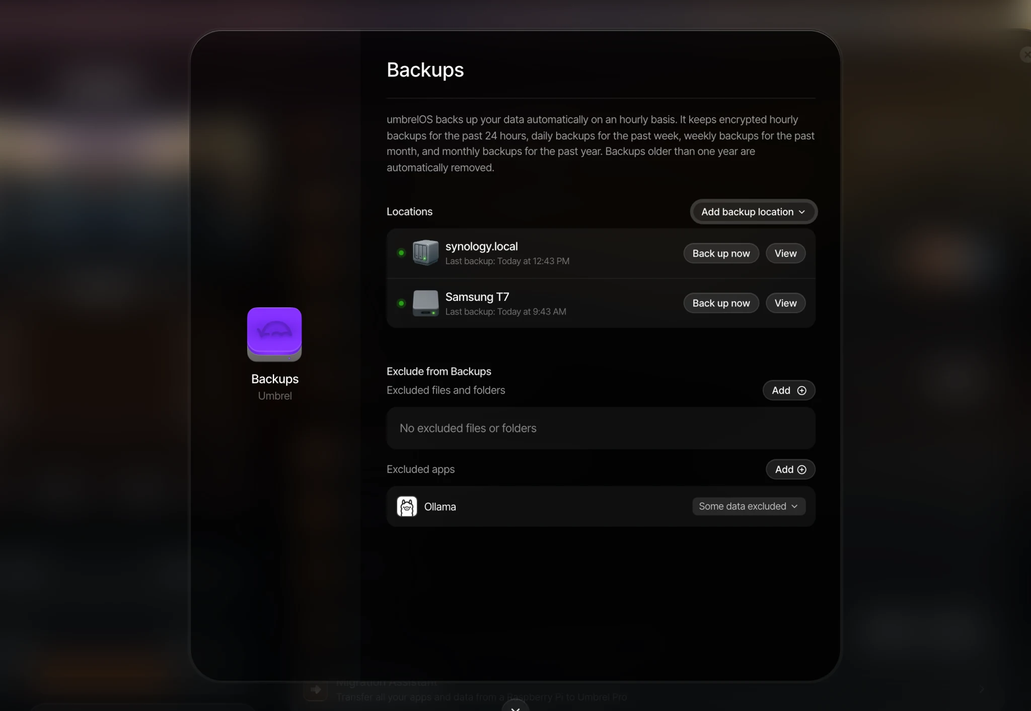 Backing up your data