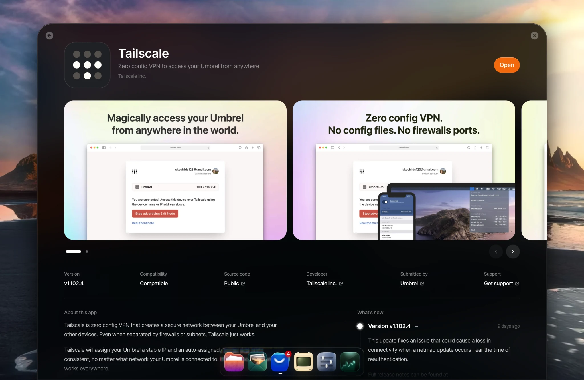 Tailscale in the App Store