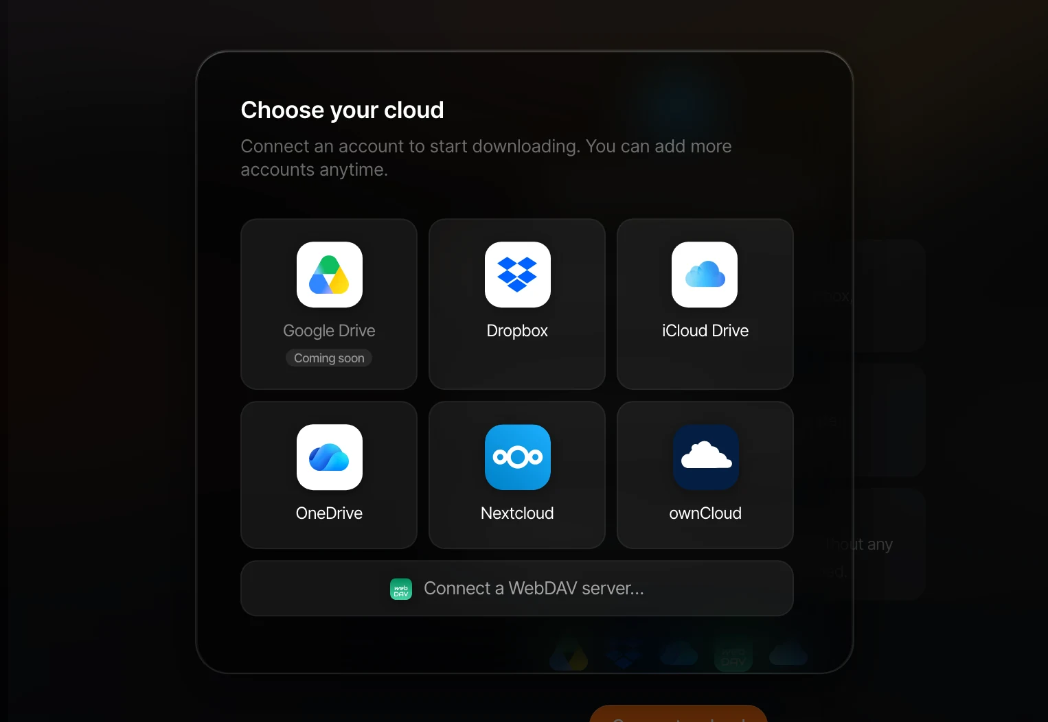 Choose your cloud detail