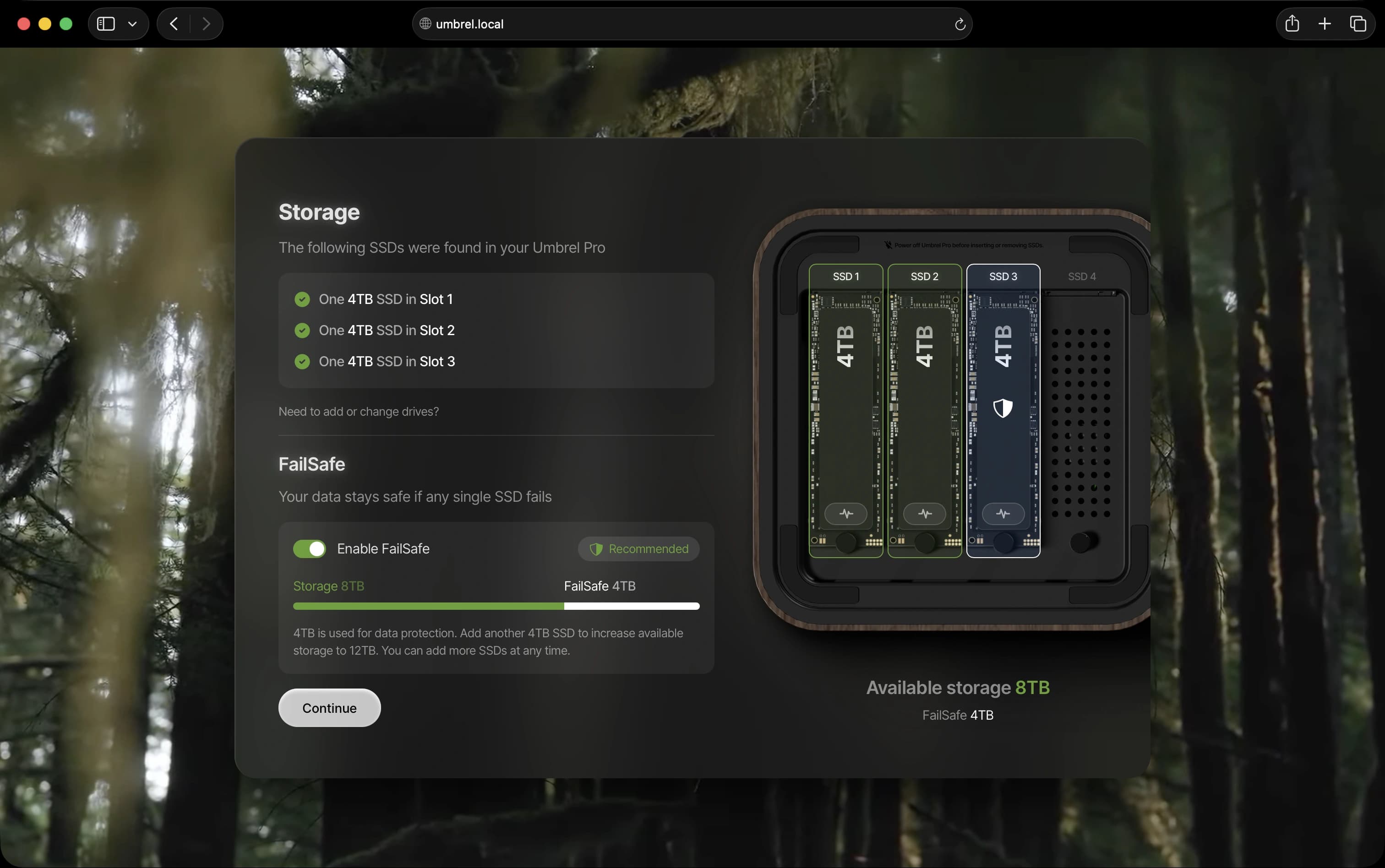 Configure storage