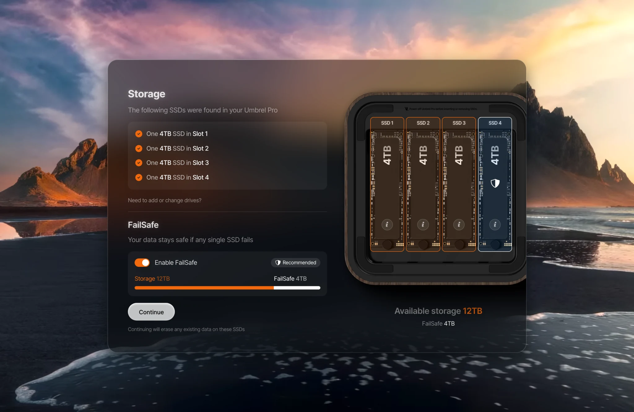 Configure storage