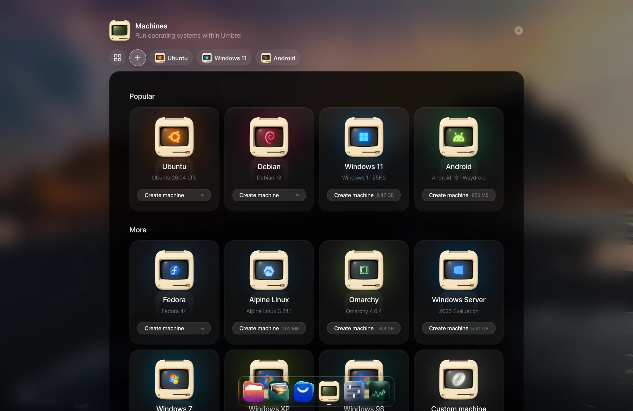 Choose an operating system