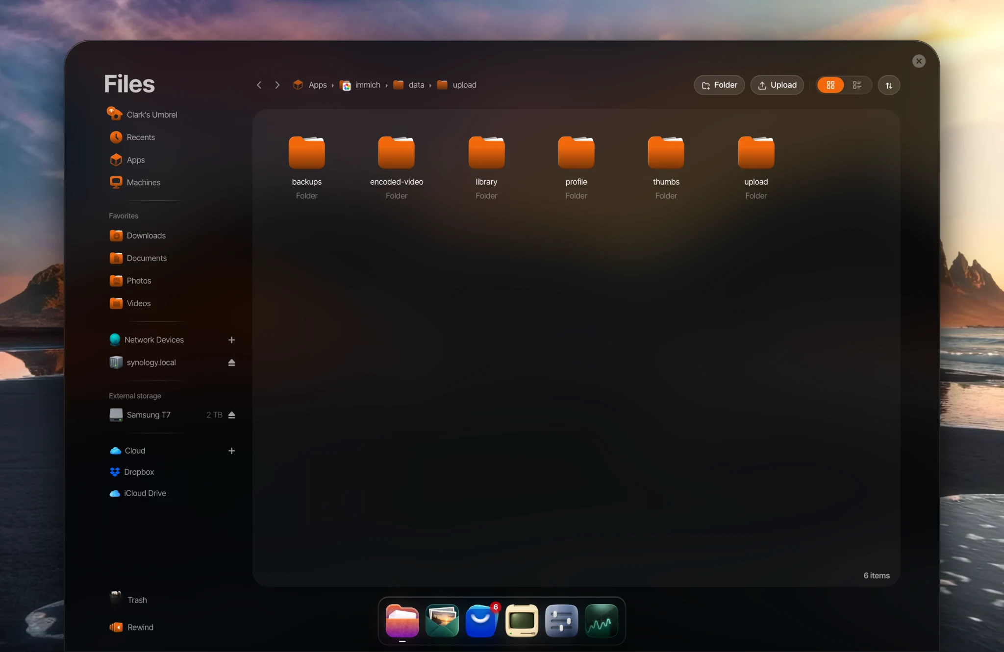 Immich's folders in Files