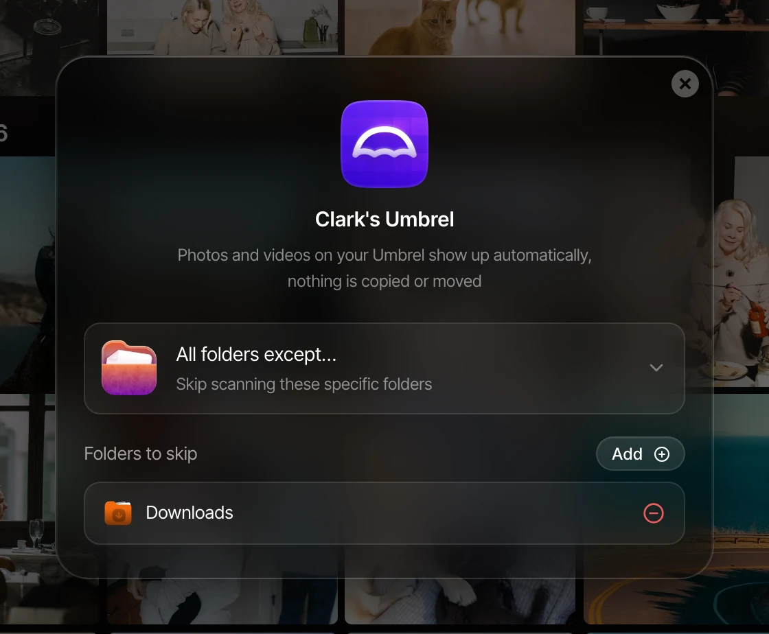 Choose which folders Photos looks in detail