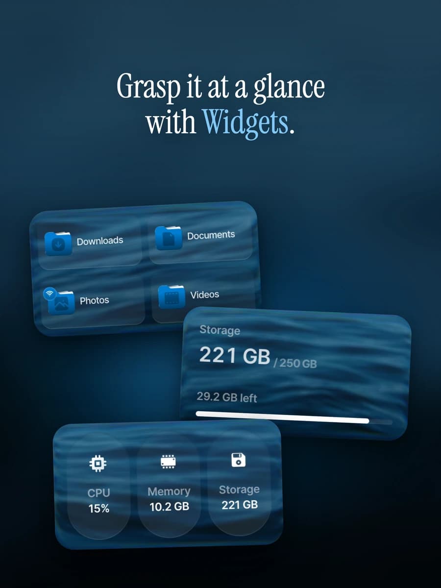 Grasp it at a glance with Widgets.